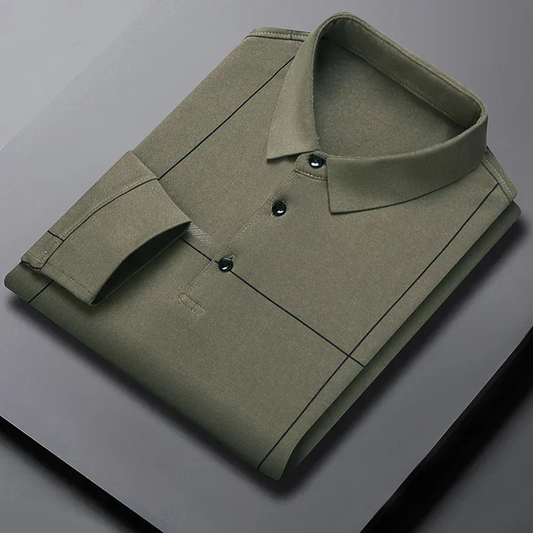 Premium Long-Sleeve Modern Polo Shirt